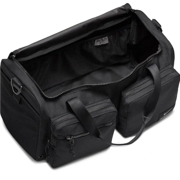 NEW NIKE Utility Power Gym Bag CK2795-010 BLACK/BLACK/ENIGMA STONE - Picture 4 of 7